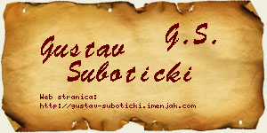 Gustav Subotički vizit kartica